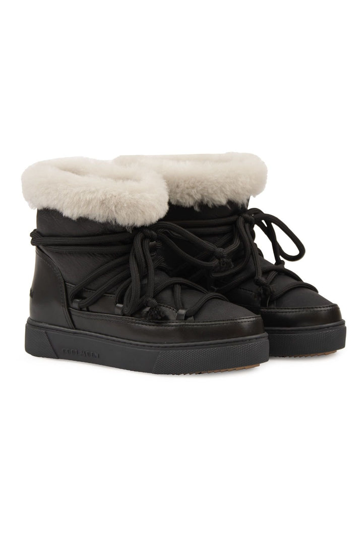 Cool Moon Sheepskin Women's Sneakers 355106  - Black
