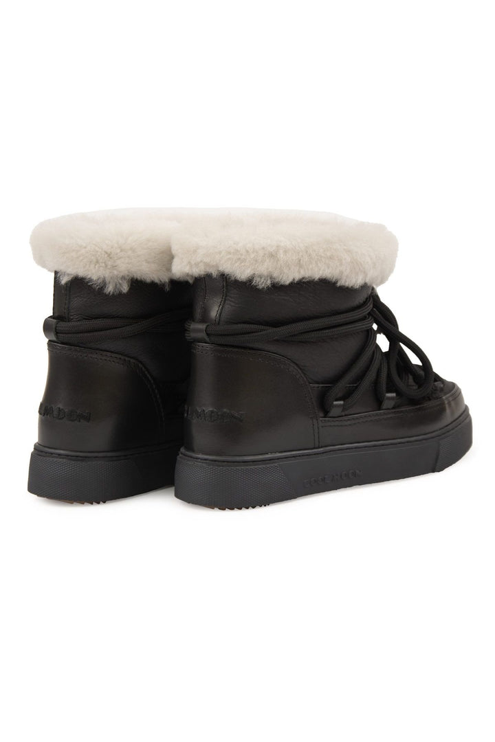 Cool Moon Sheepskin Women's Sneakers 355106  - Black