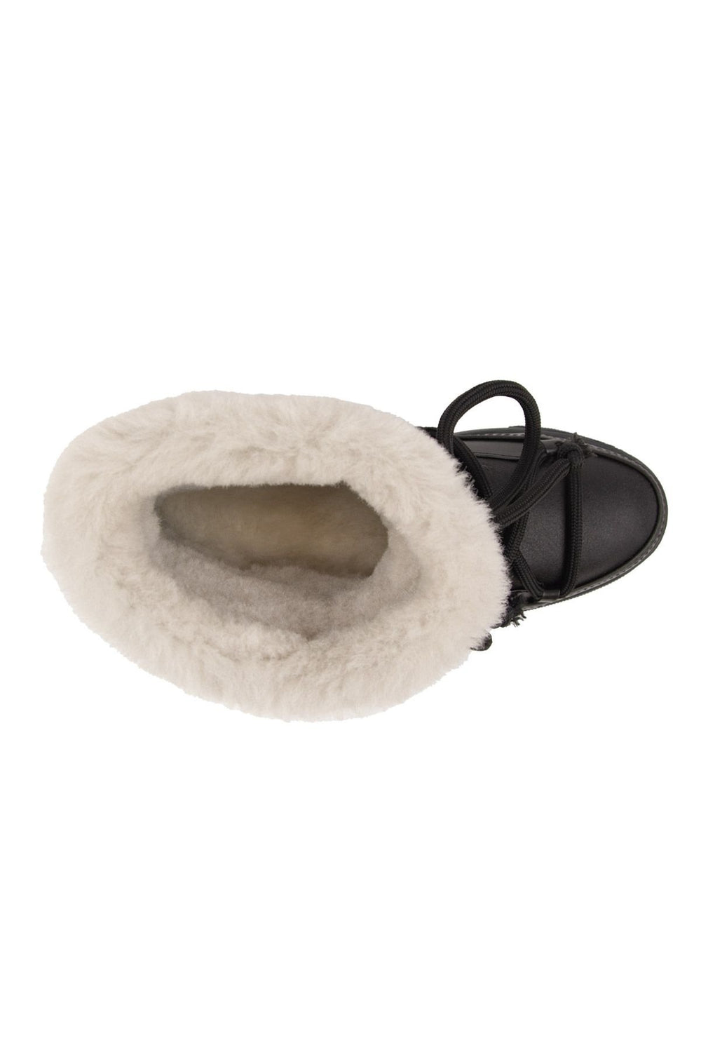 Cool Moon Sheepskin Women's Sneakers 355106  - Black