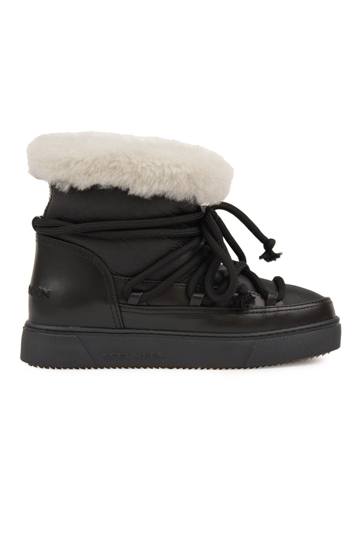 Cool Moon Sheepskin Women's Sneakers 355106  - Black
