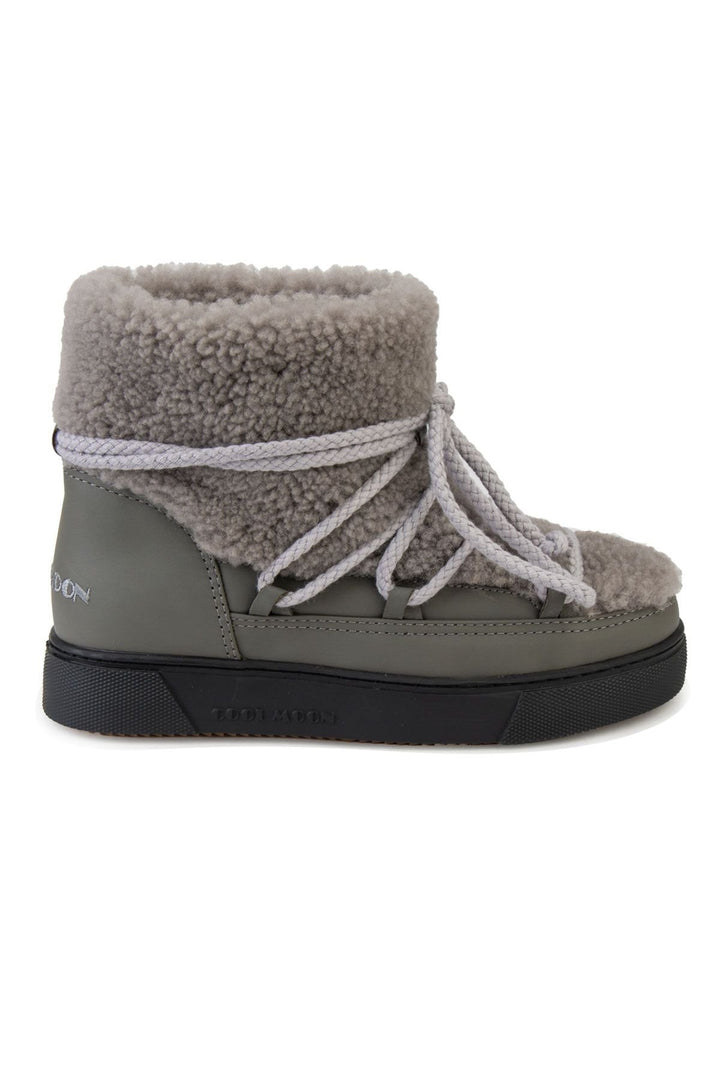Cool Moon Genuine Sheepskin Women's Sneakers 355067  - Grey
