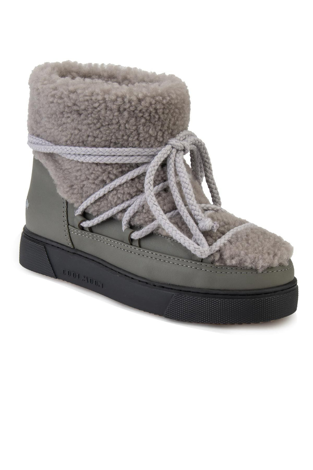 Cool Moon Genuine Sheepskin Women's Sneakers 355067  - Grey