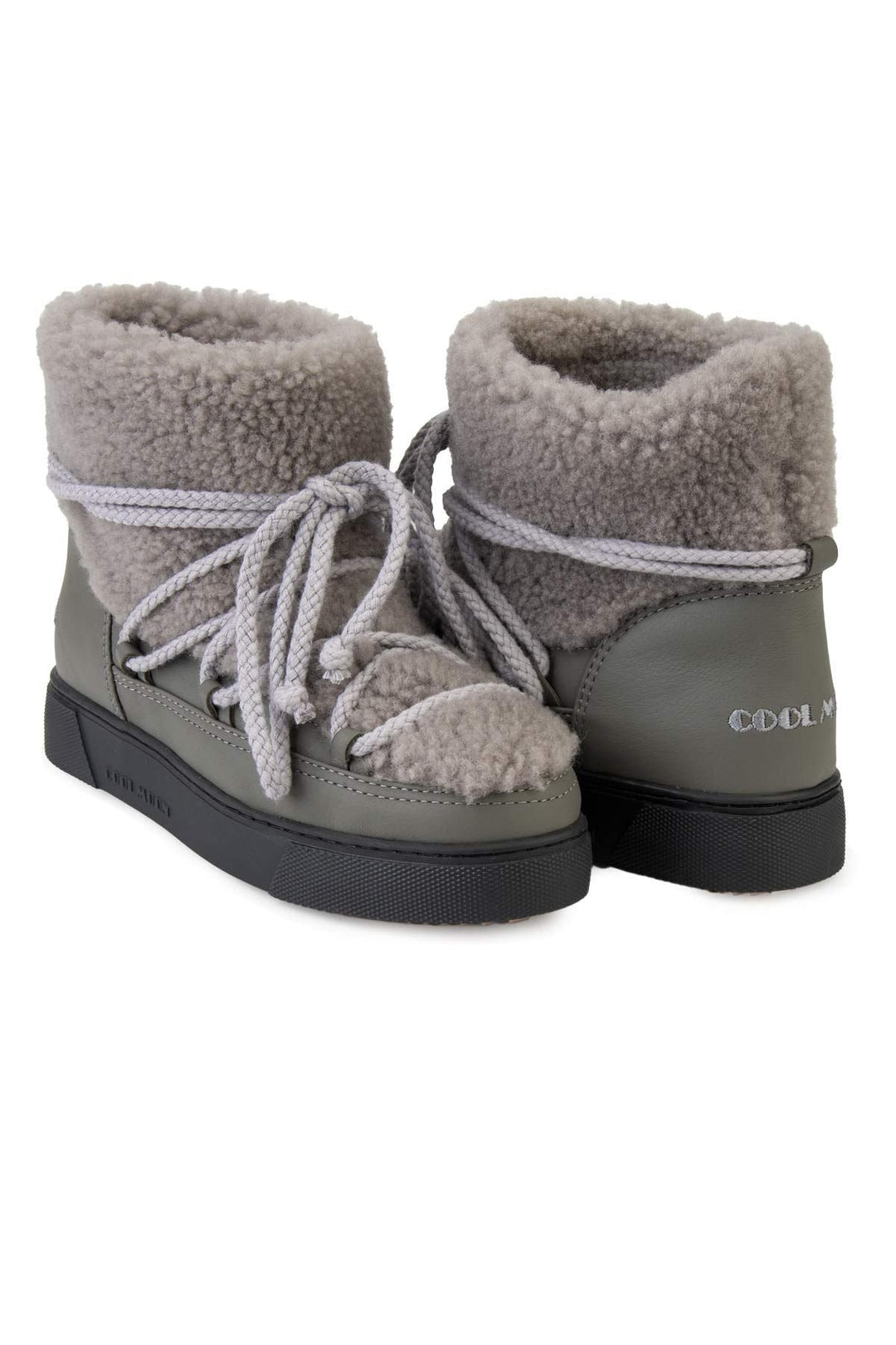 Cool Moon Genuine Sheepskin Women's Sneakers 355067  - Grey
