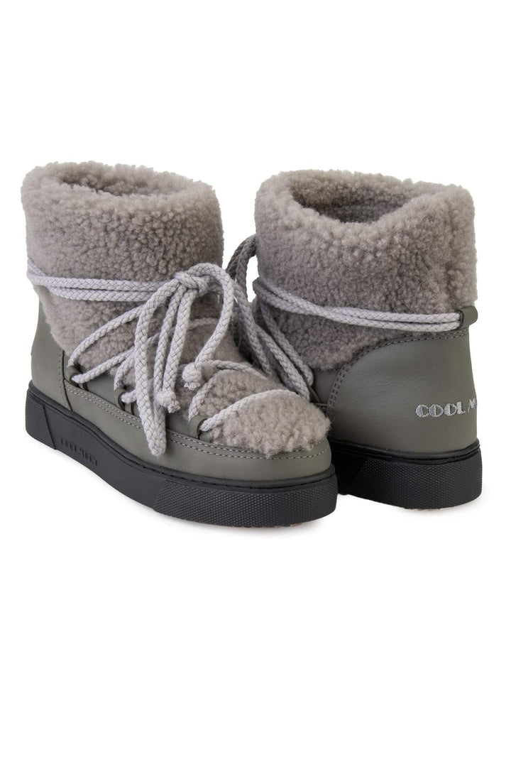 Cool Moon Genuine Sheepskin Women's Sneakers 355067  - Grey