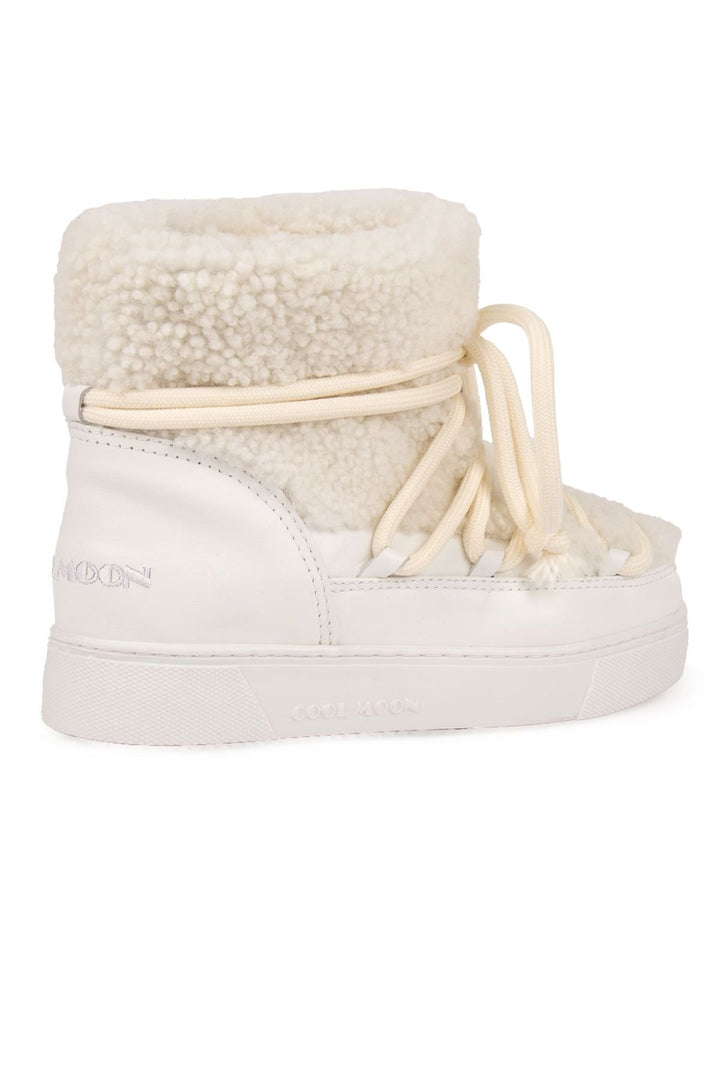 Cool Moon Genuine Sheepskin Women's Sneakers 355067  - White
