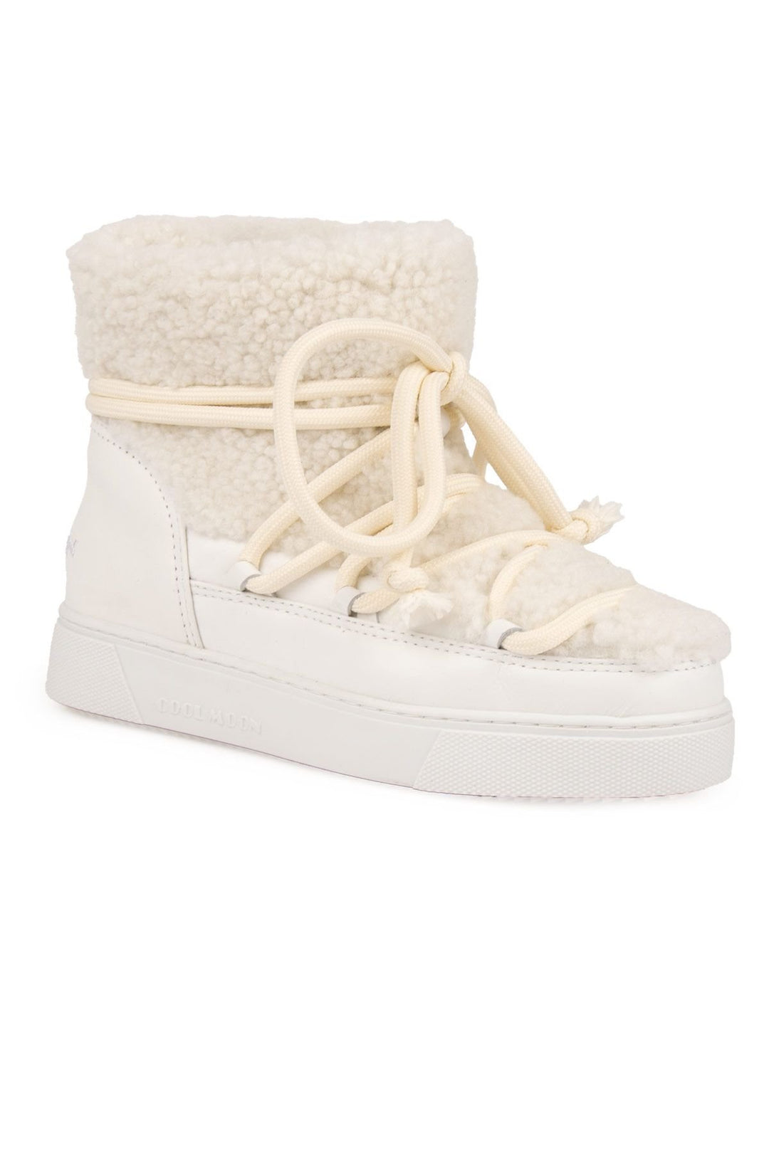 Cool Moon Genuine Sheepskin Women's Sneakers 355067  - White