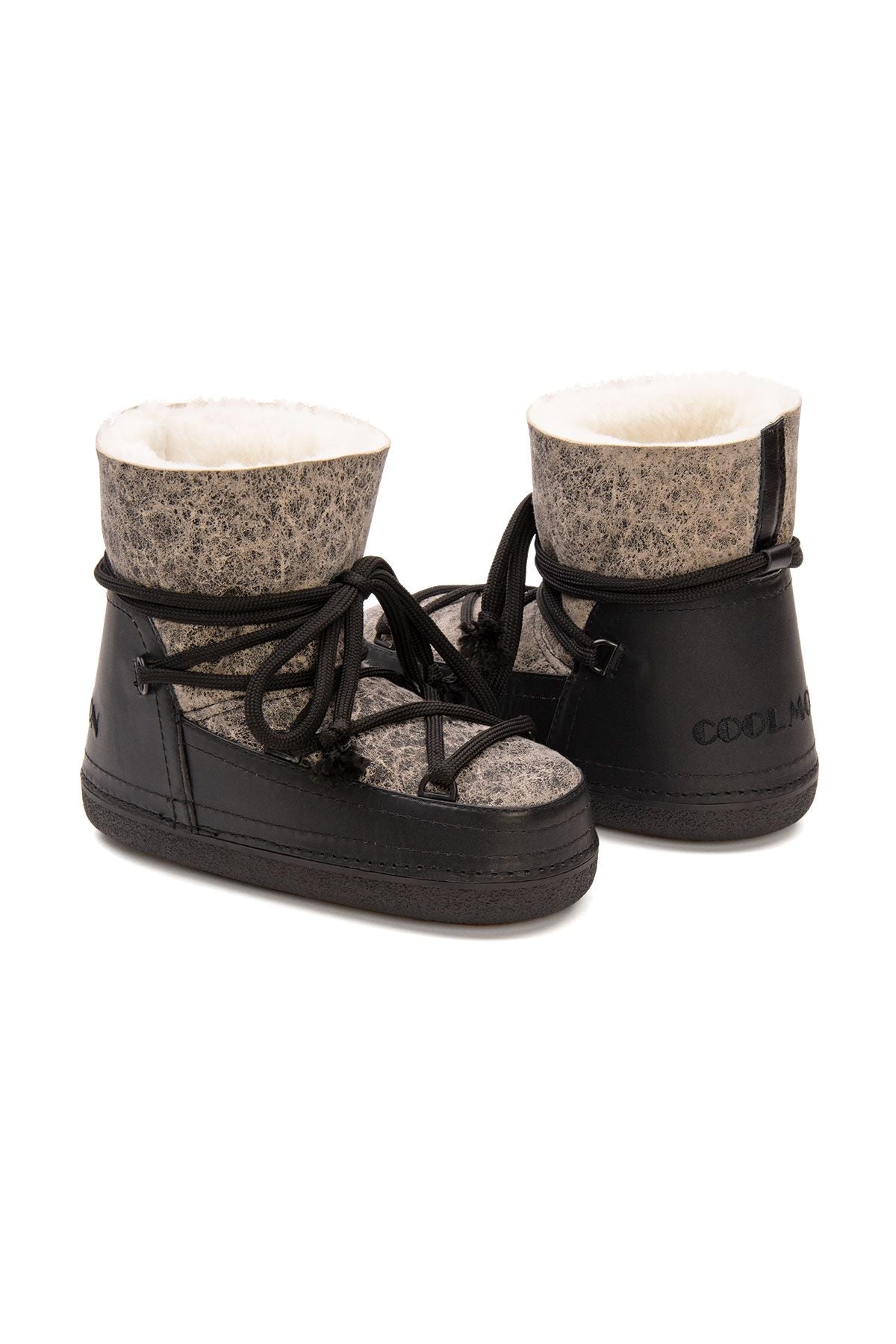 Cool Moon Sheepskin Women Snow Boots 251357  - Black