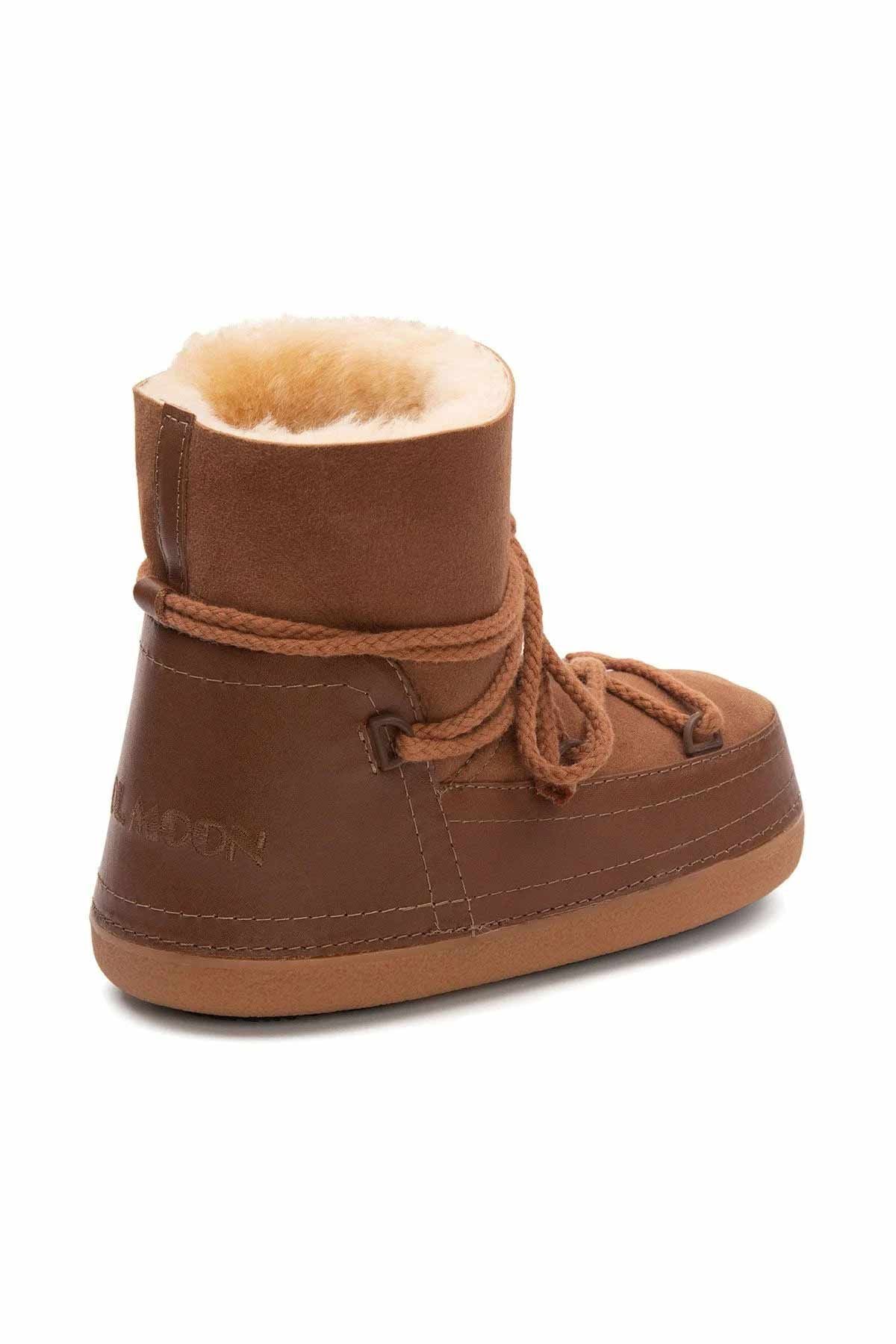 Cool Moon Shearling Women's Snow Boots 251368  - Chestnut