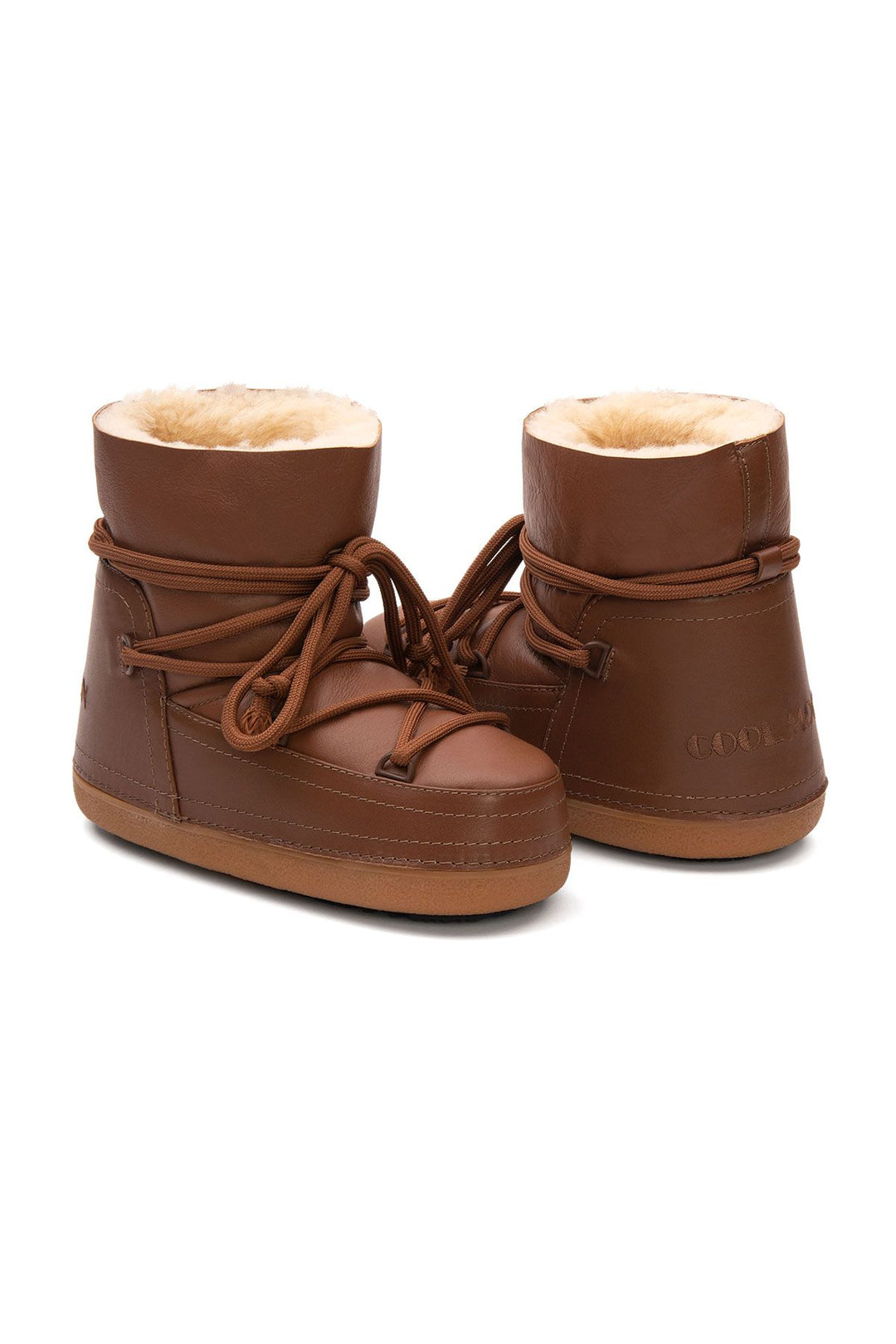 Cool Moon Women's Shearling Snow Boots 251369  - Chestnut