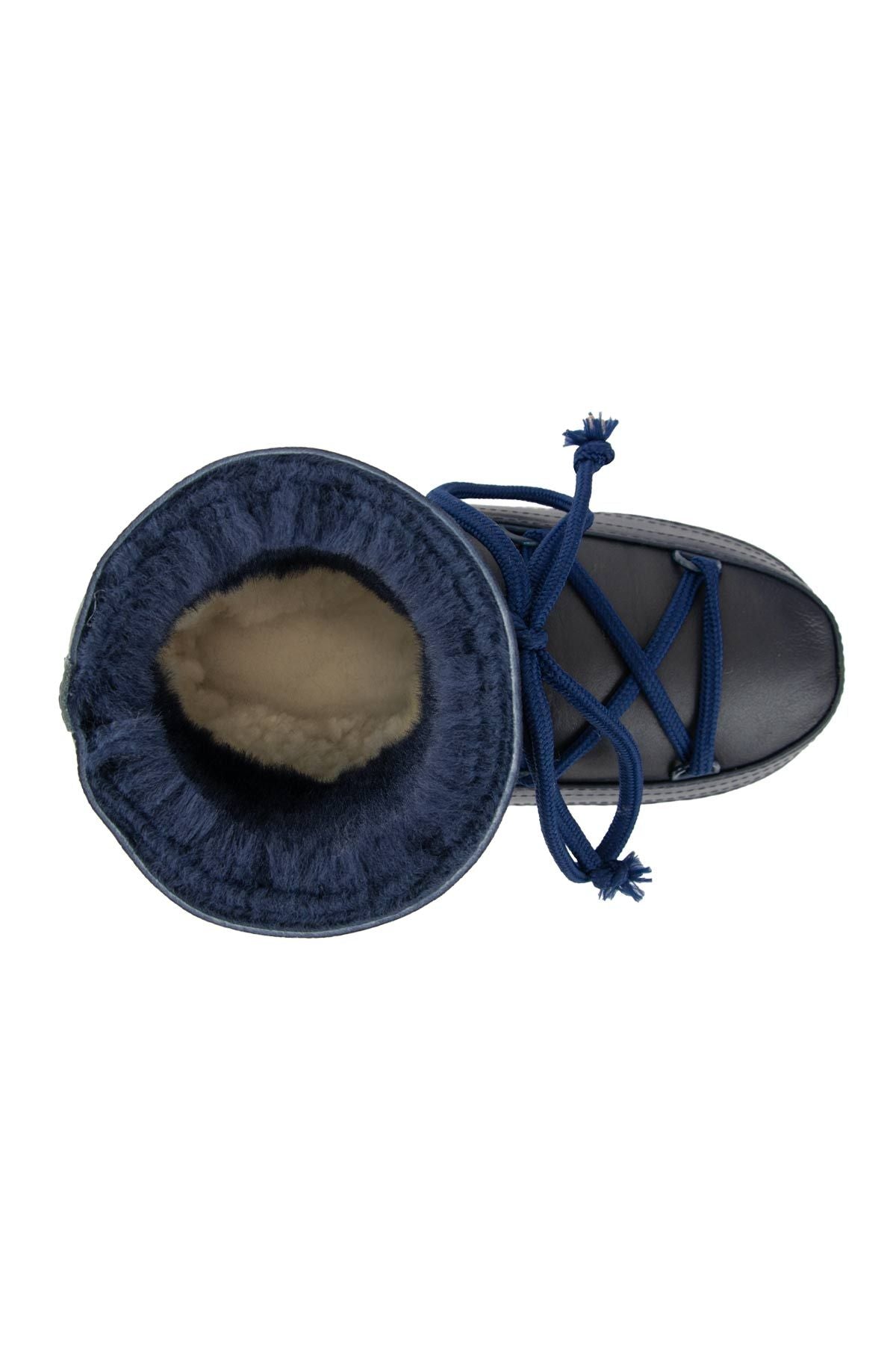 Cool Moon Women's Shearling Snow Boots 251369  - Navy