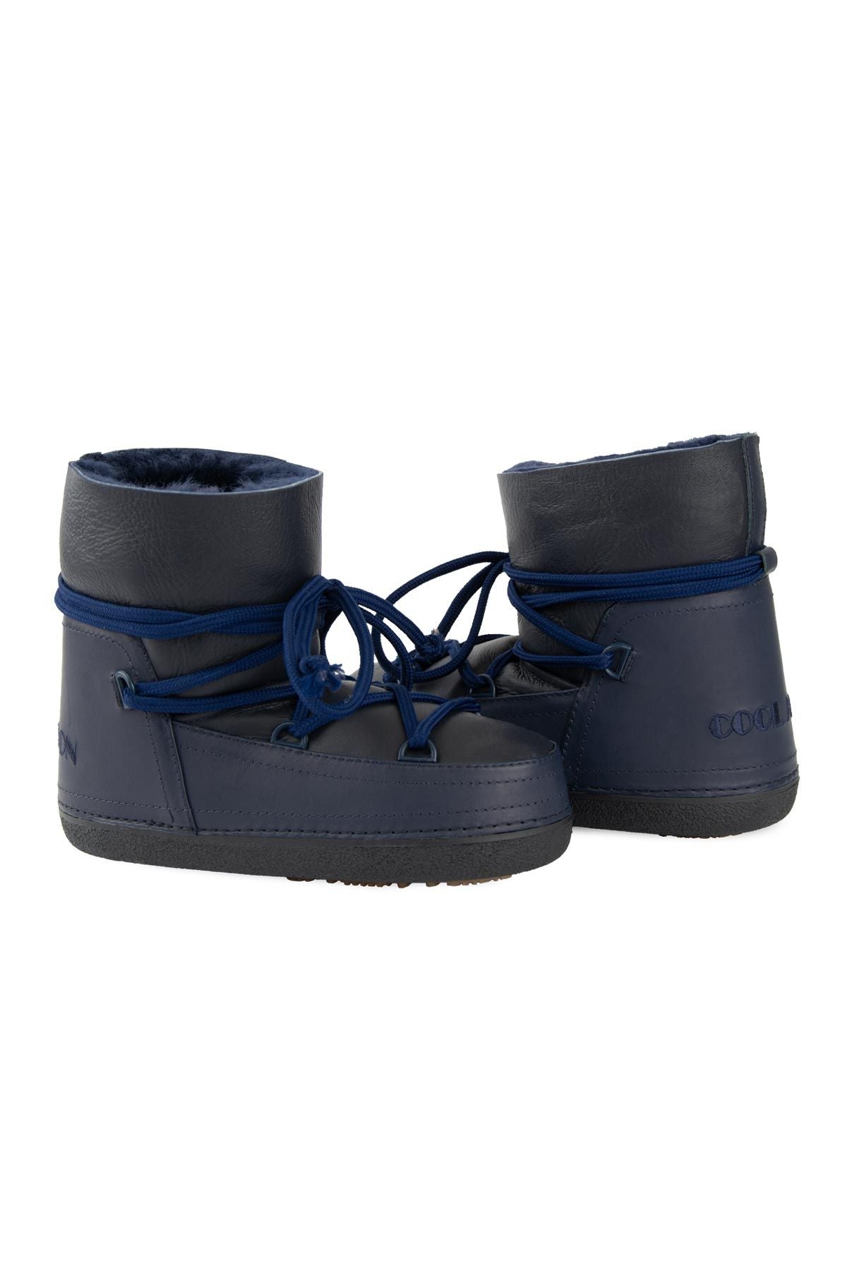 Cool Moon Women's Shearling Snow Boots 251369  - Navy