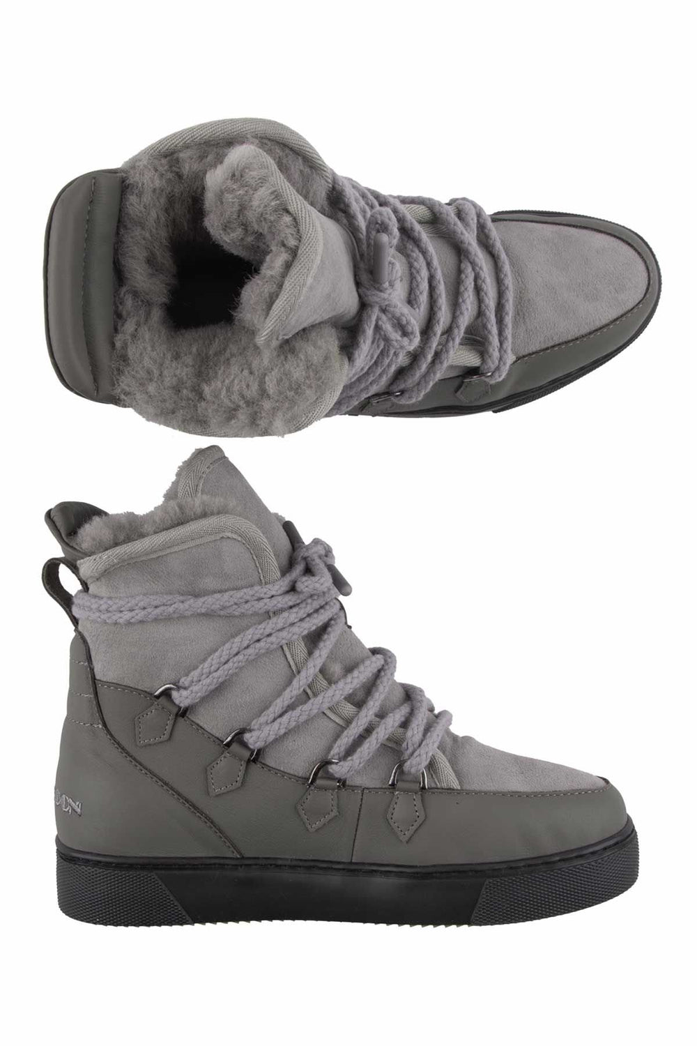 Cool Moon Shearling Women's Sneakers 365060  - Grey