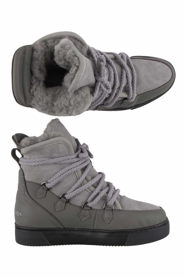 Cool Moon Shearling Women's Sneakers 365060  - Grey