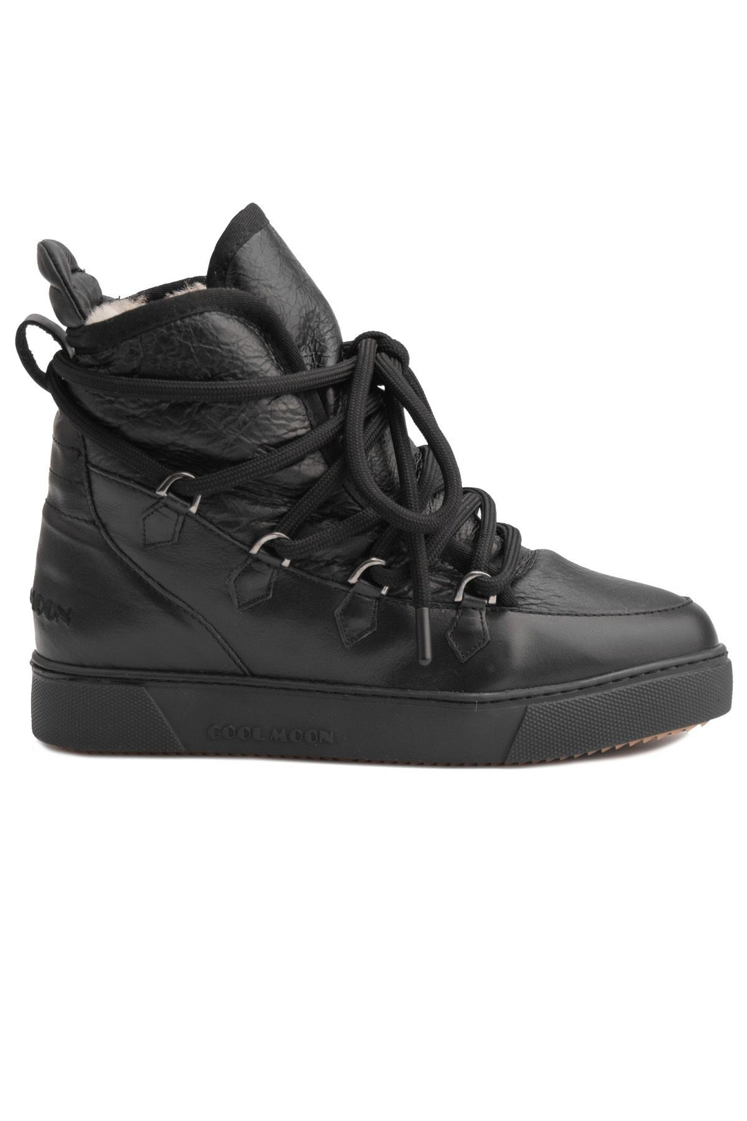 Cool Moon Shearling Women's Sneakers 365051  - Black