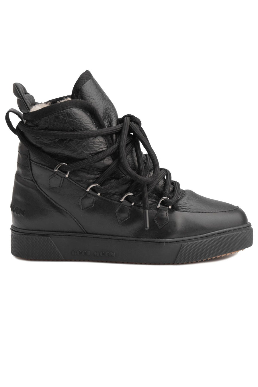 Cool Moon Shearling Women's Sneakers 365051  - Black