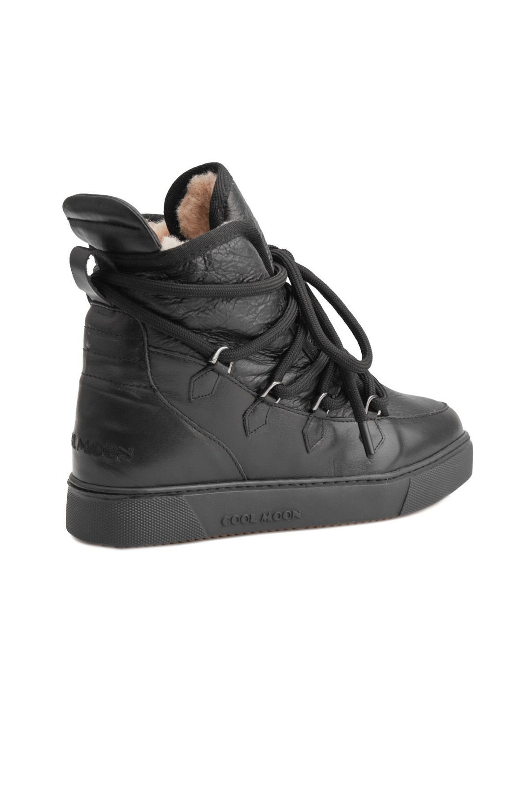 Cool Moon Shearling Women's Sneakers 365051  - Black