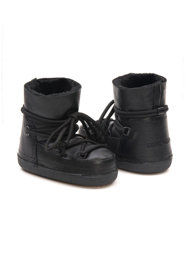 Cool Moon Shearling Kids Snow Boots 261001  - Black