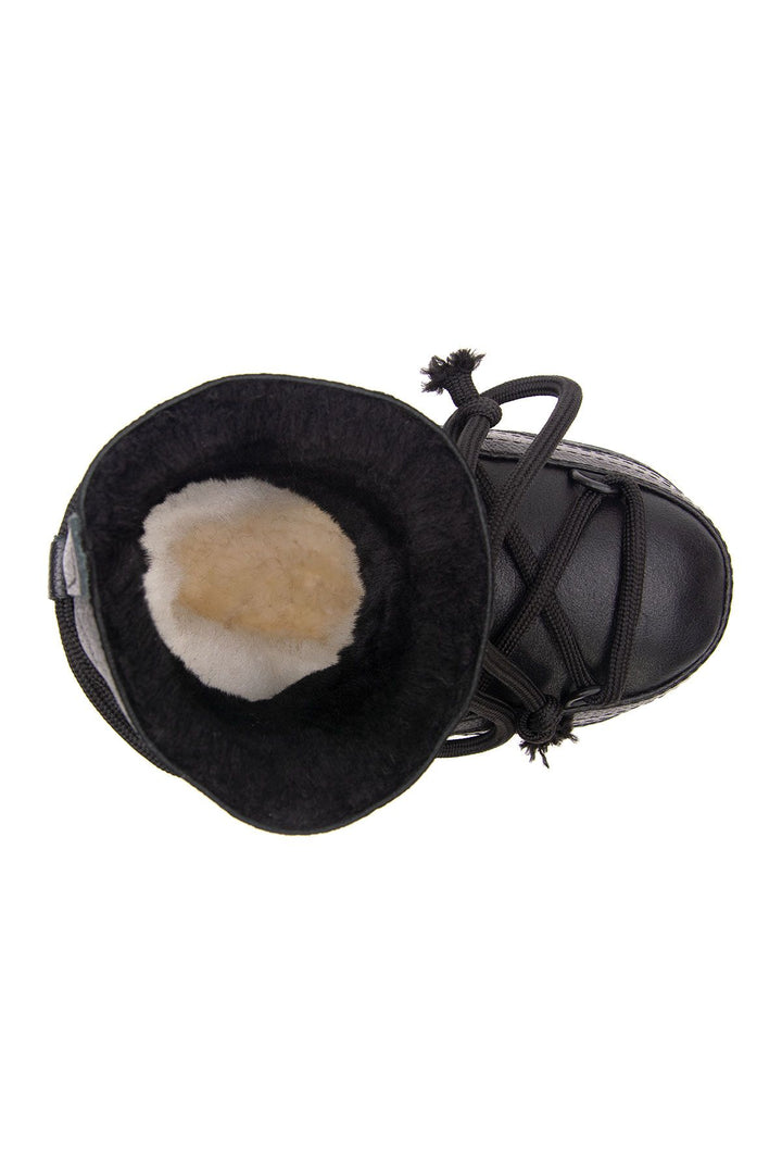 Cool Moon Shearling Kids Snow Boots 261001  - Black