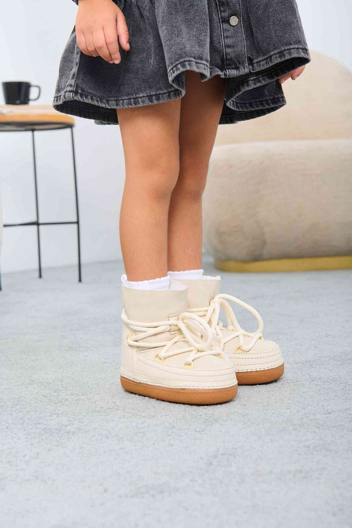 Cool Moon Shearling Kids Snow Boots 261001  - Beige