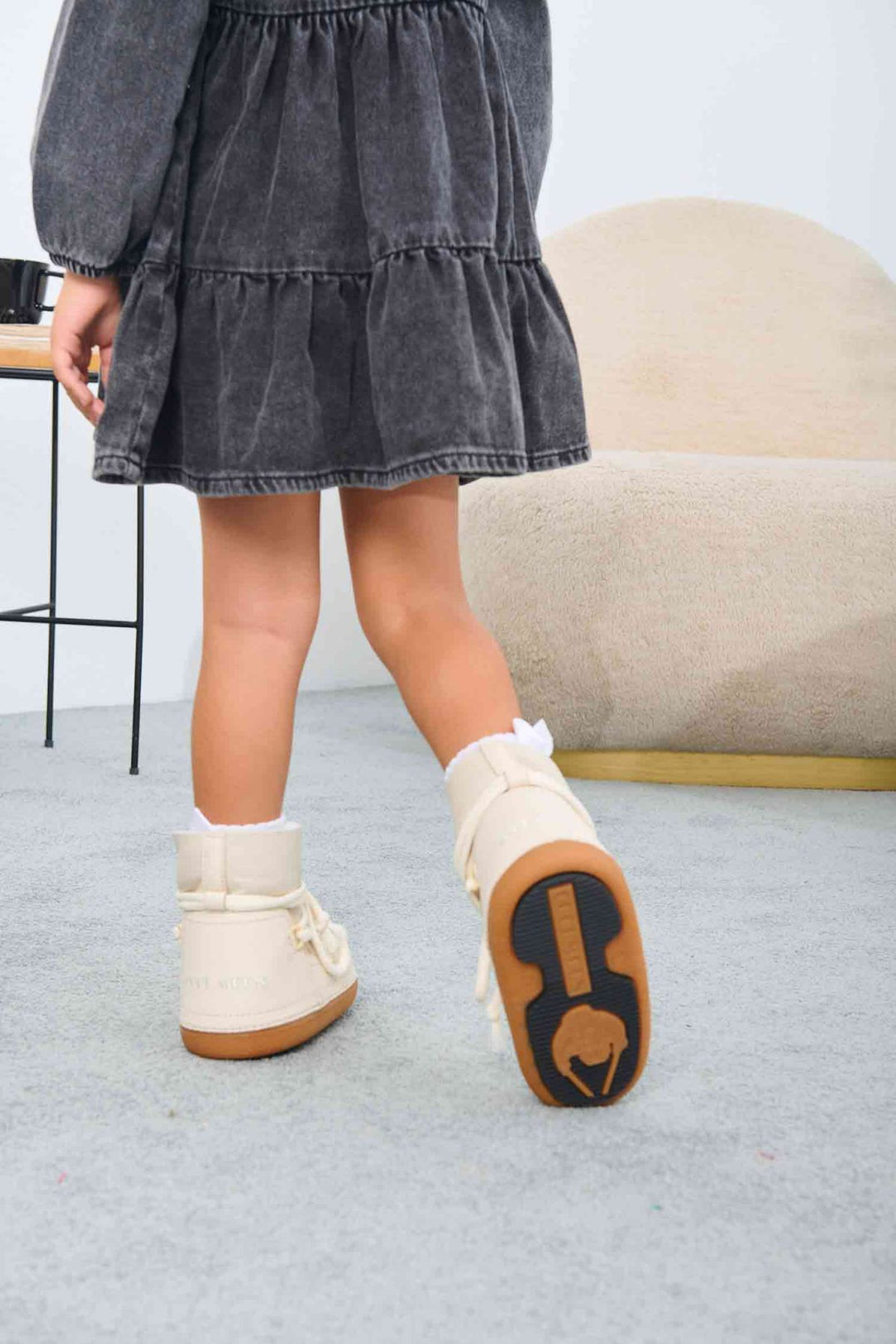 Cool Moon Shearling Kids Snow Boots 261001  - Beige