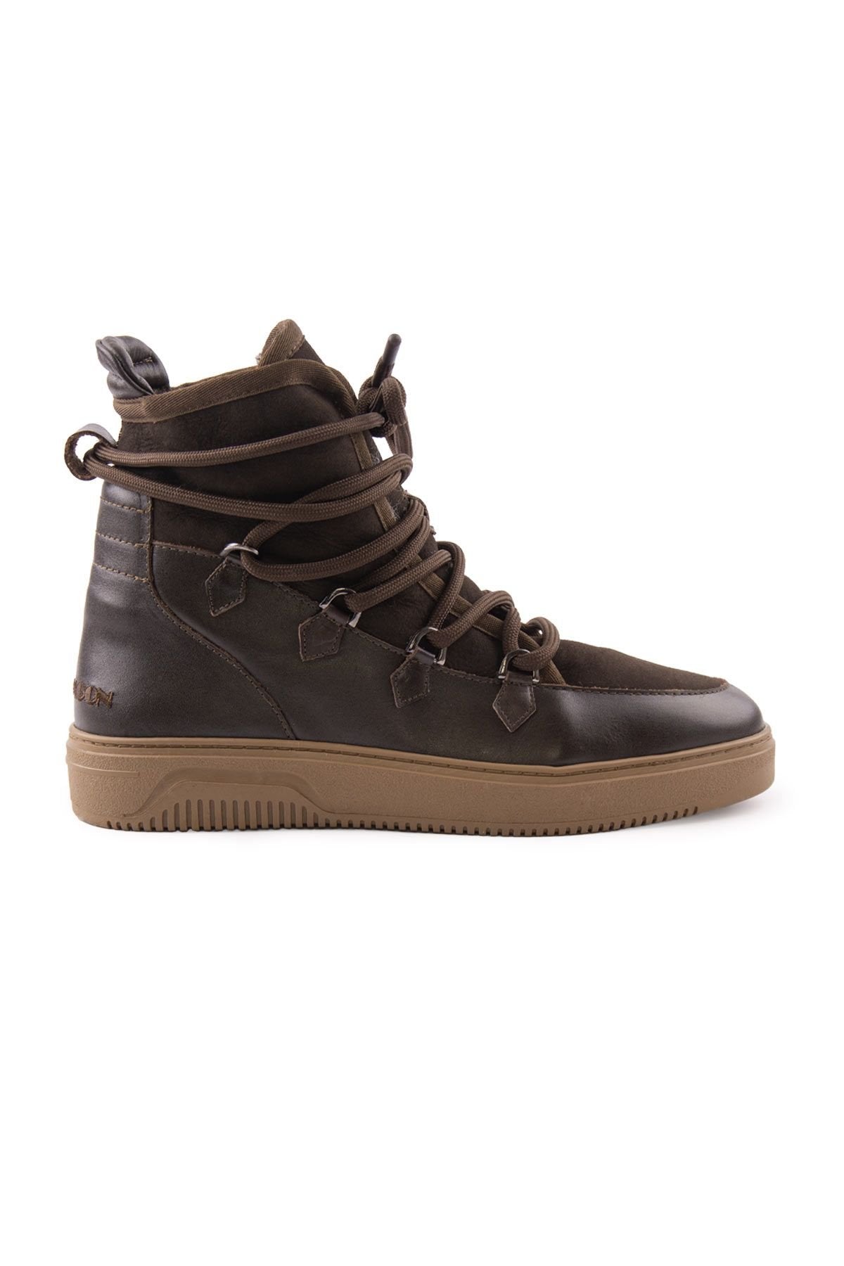 Cool Moon Sheepskin Men's Suede Boots 375055  - Choco