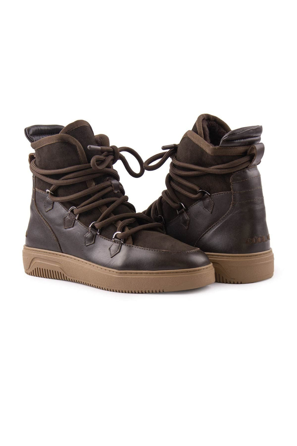 Cool Moon Sheepskin Men's Suede Boots 375055  - Choco