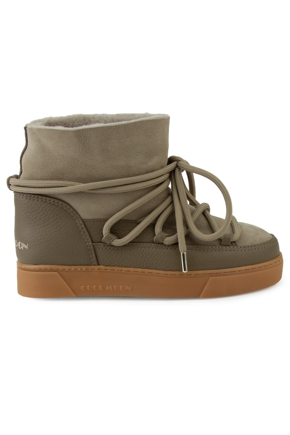 Cool Moon Sheepskin Women's Sneaker 355097  - Stone