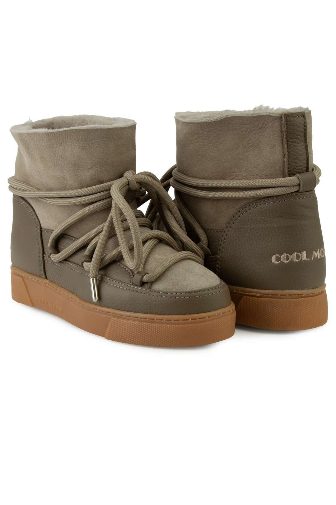 Cool Moon Sheepskin Women's Sneaker 355097  - Stone