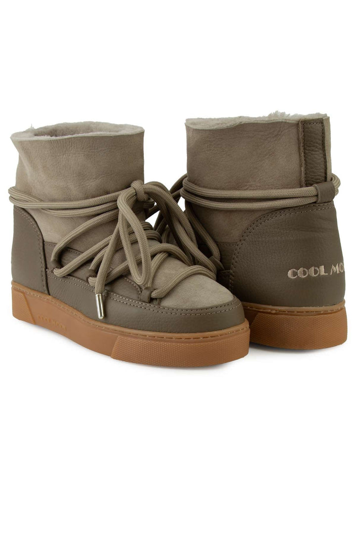Cool Moon Sheepskin Women's Sneaker 355097  - Stone