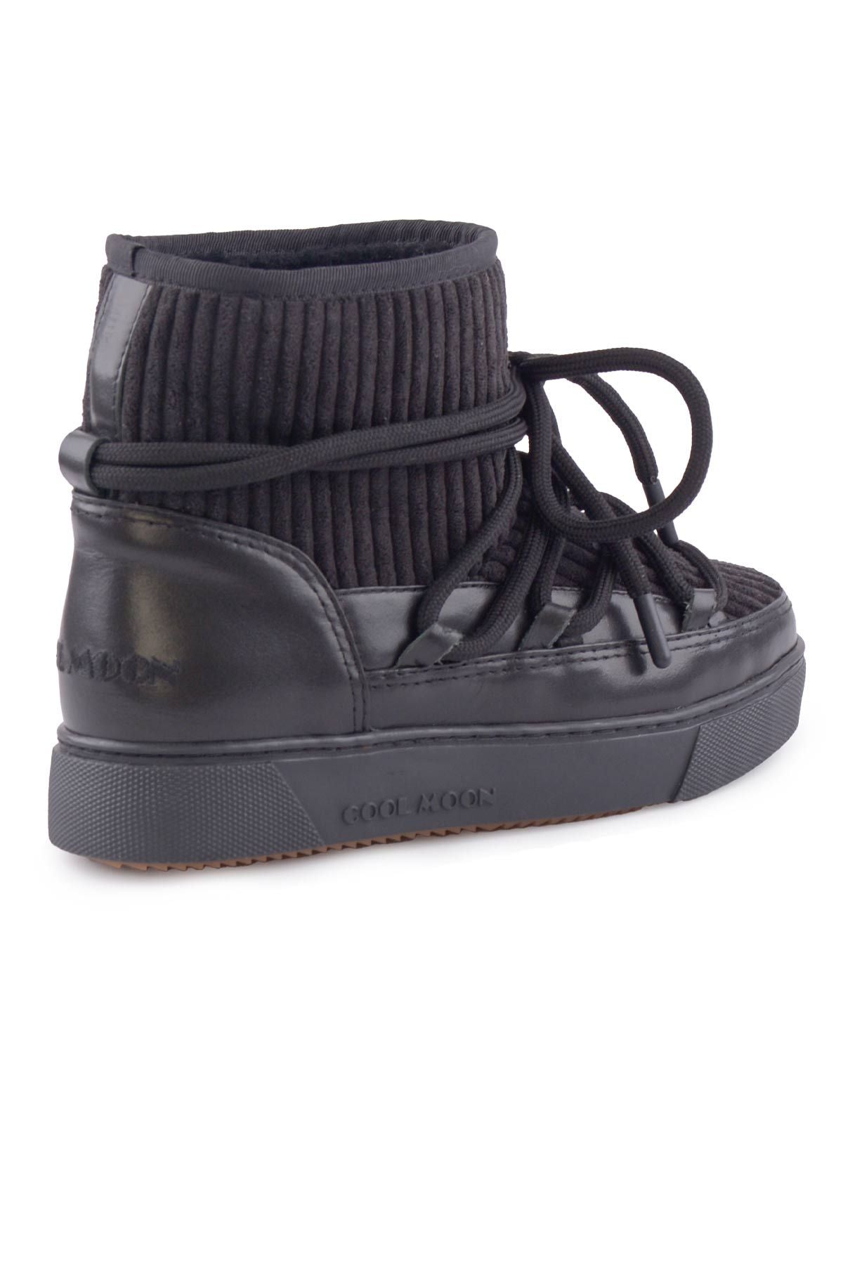 Cool Moon Sheepskin Women's Sneaker 355098  - Black