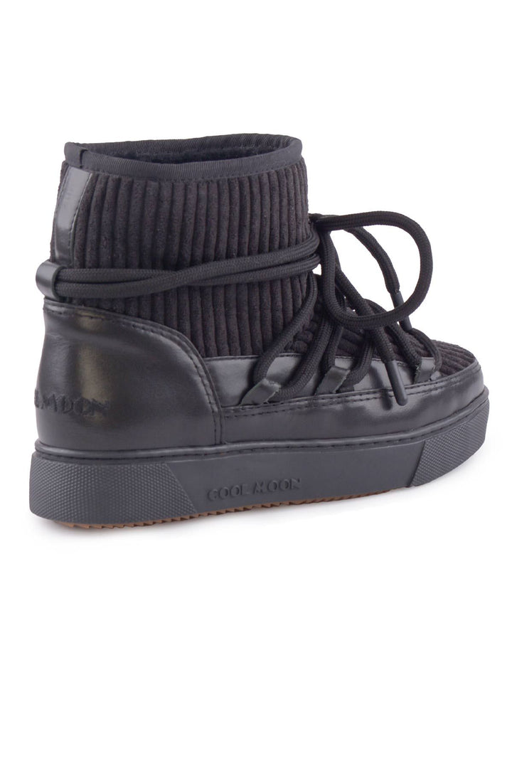 Cool Moon Sheepskin Women's Sneaker 355098  - Black