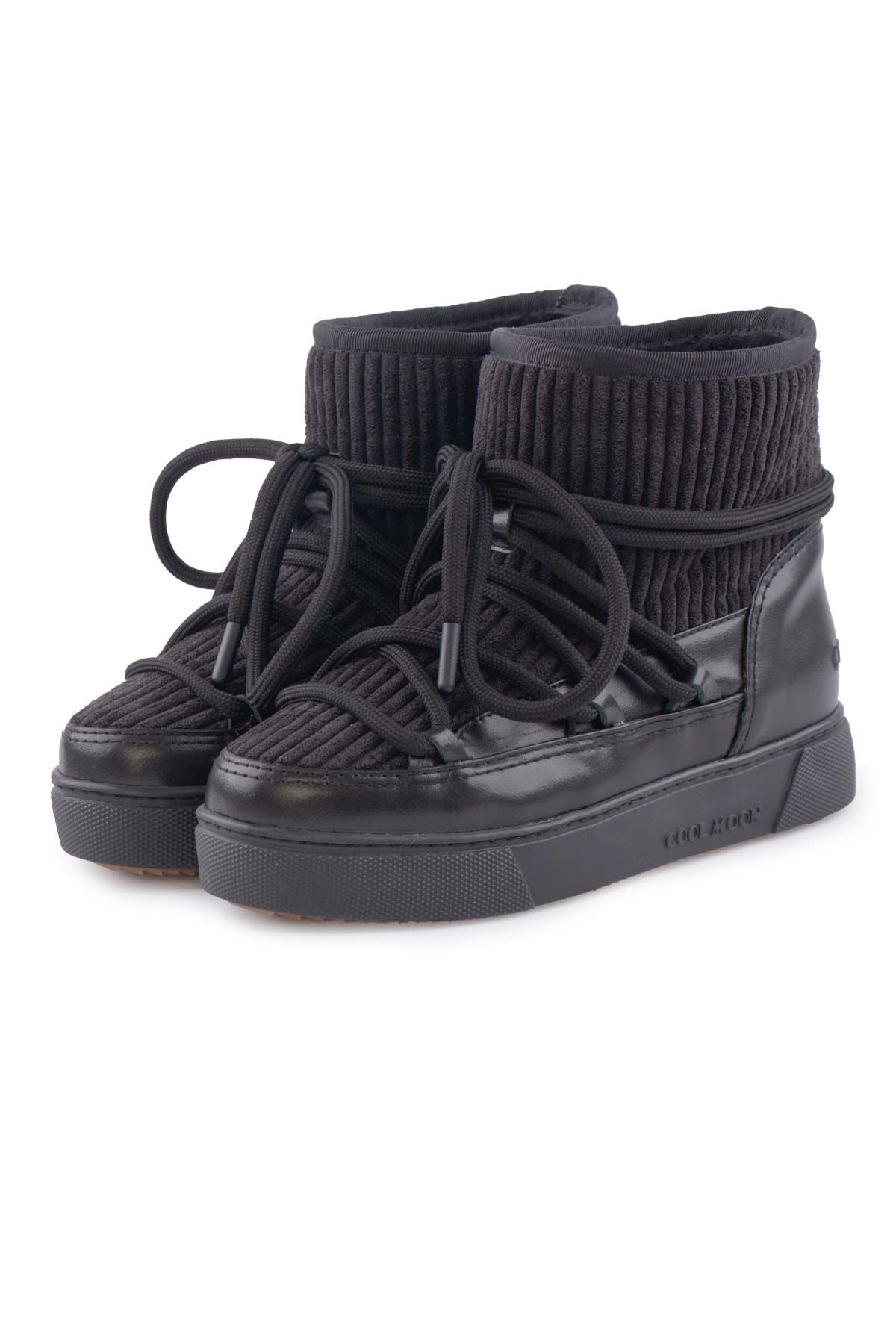 Cool Moon Sheepskin Women's Sneaker 355098  - Black