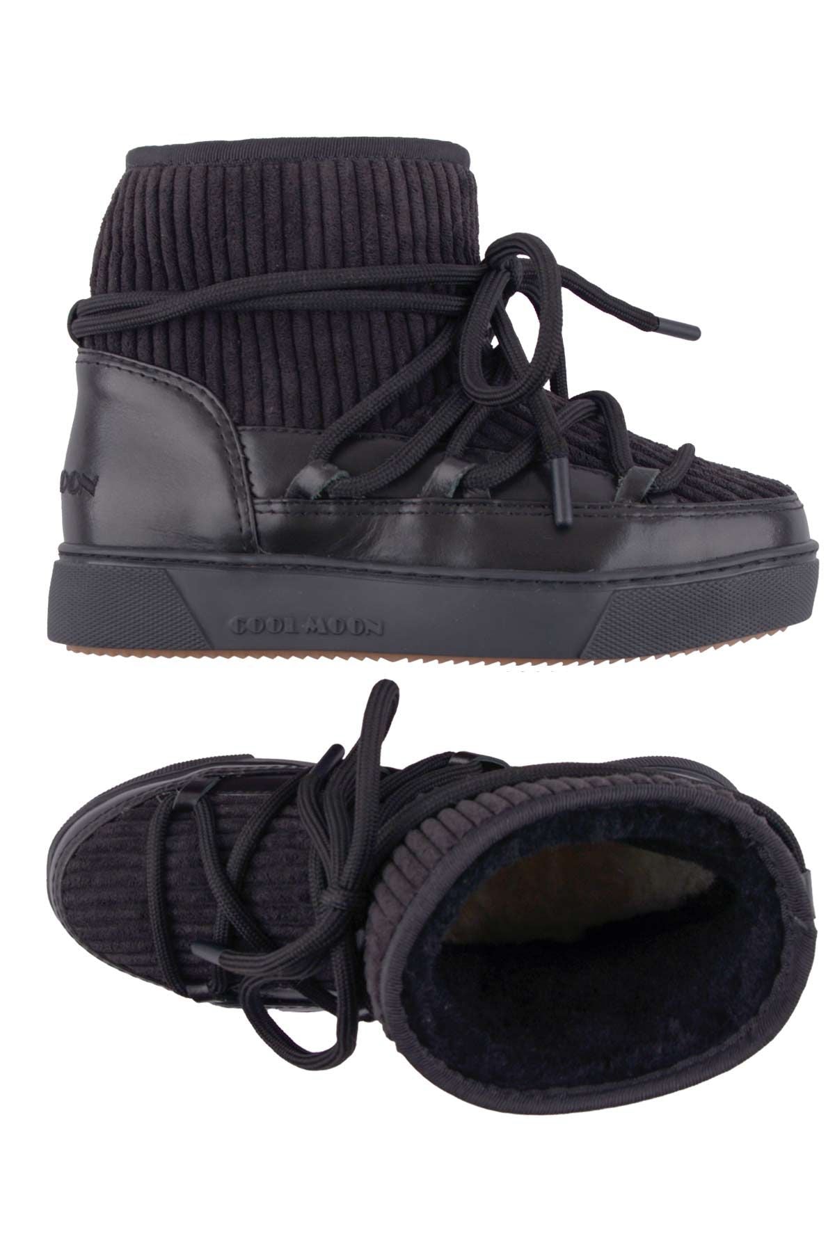 Cool Moon Sheepskin Women's Sneaker 355098  - Black