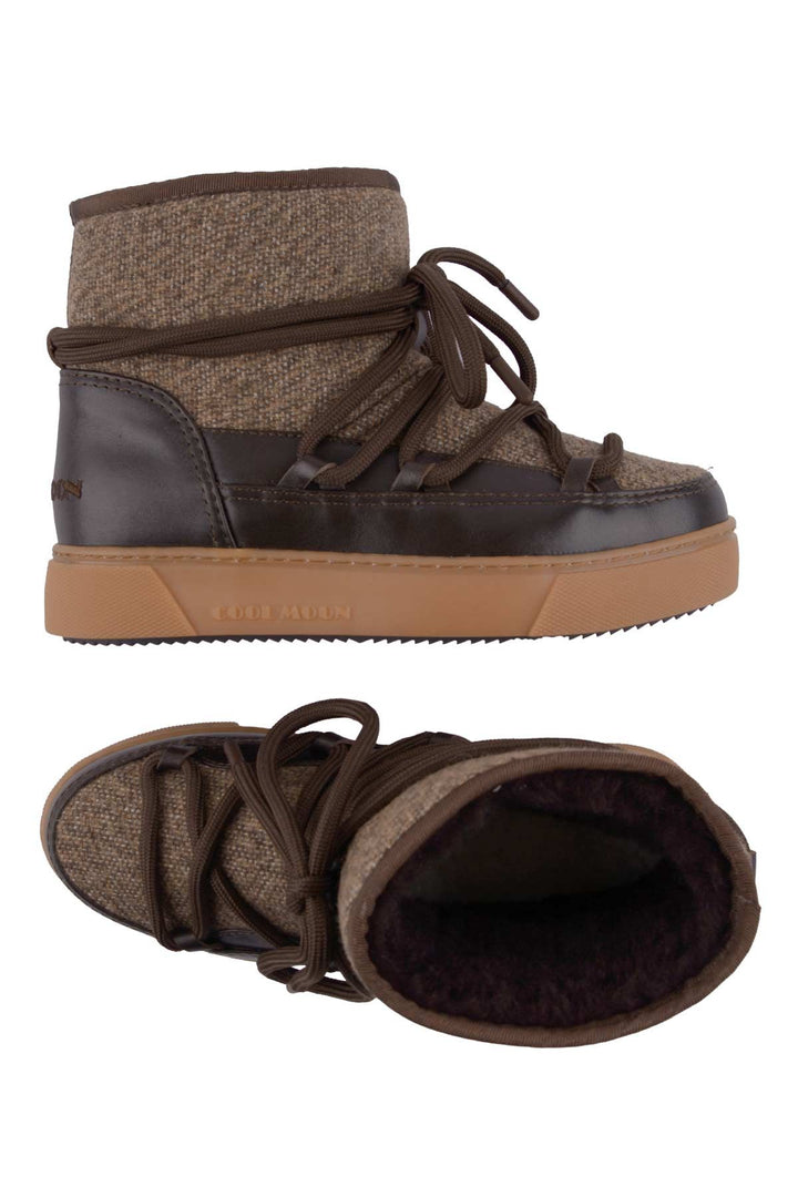 Cool Moon Sheepskin Women's Sneaker 355098  - Choco