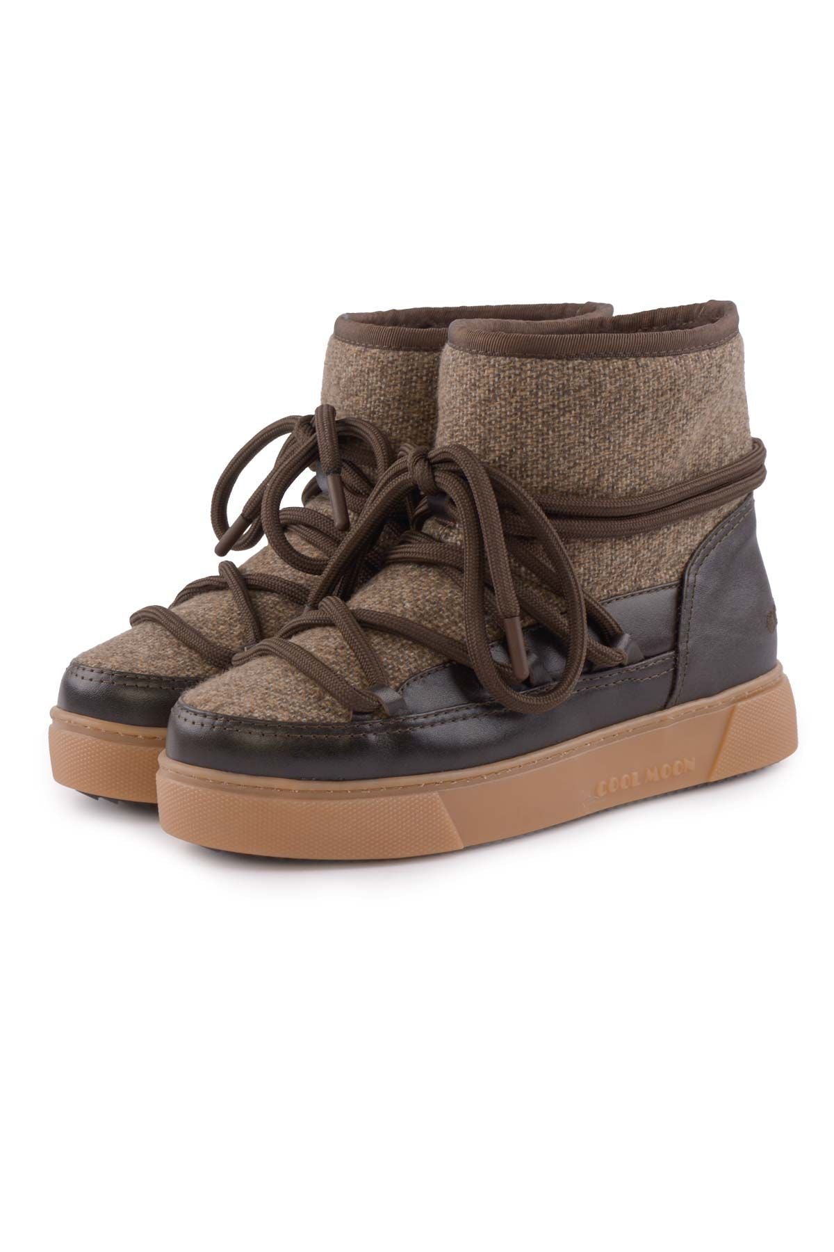 Cool Moon Sheepskin Women's Sneaker 355098  - Choco