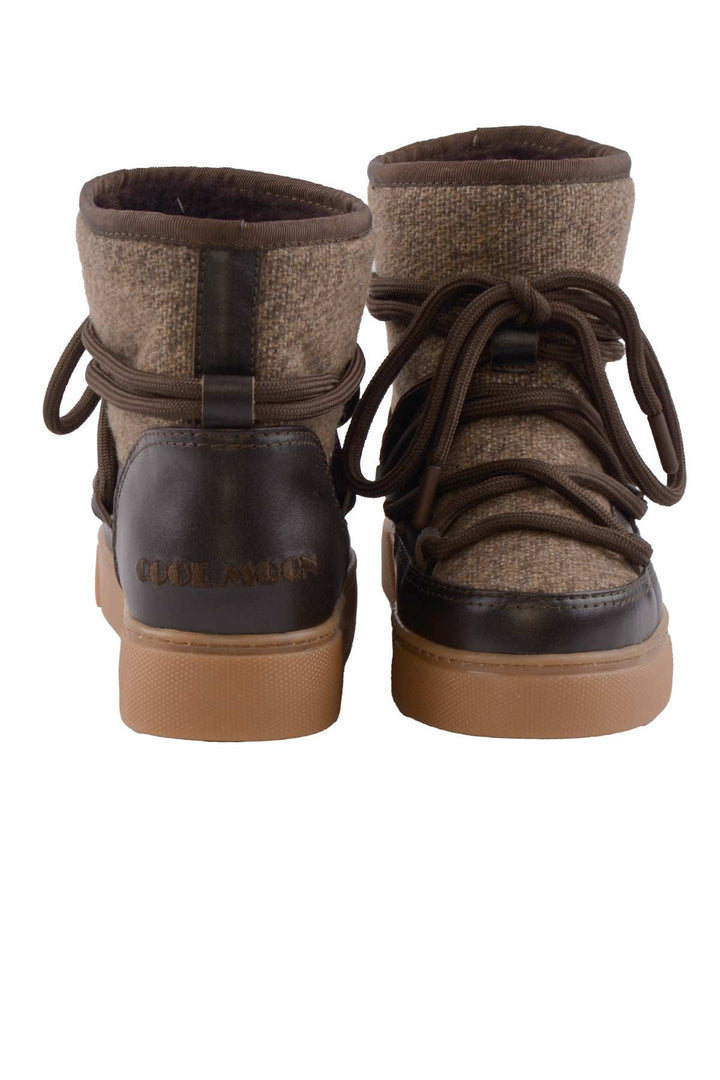 Cool Moon Sheepskin Women's Sneaker 355098  - Choco