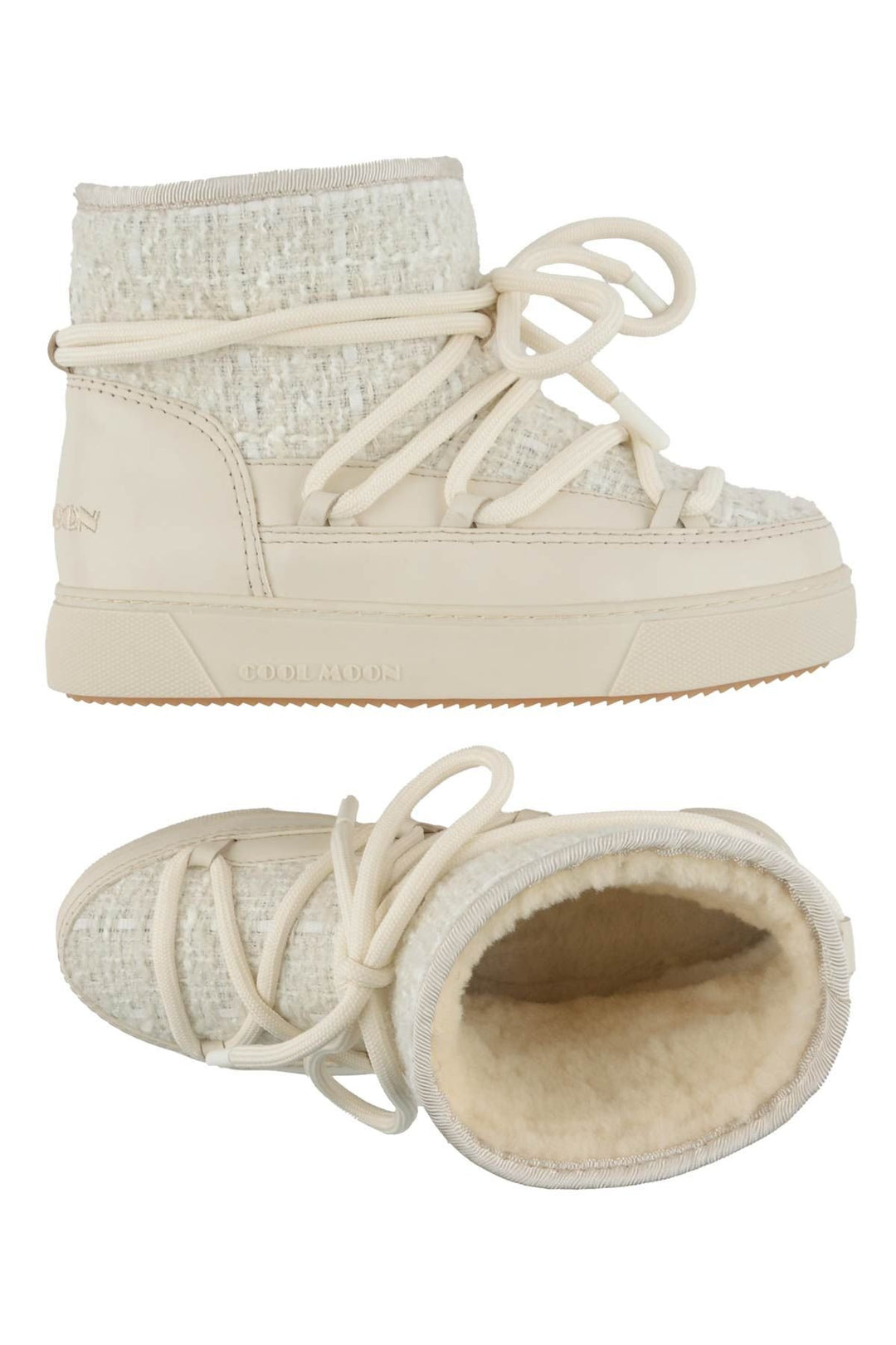 Cool Moon Sheepskin Women's Sneaker 355098  - Beige