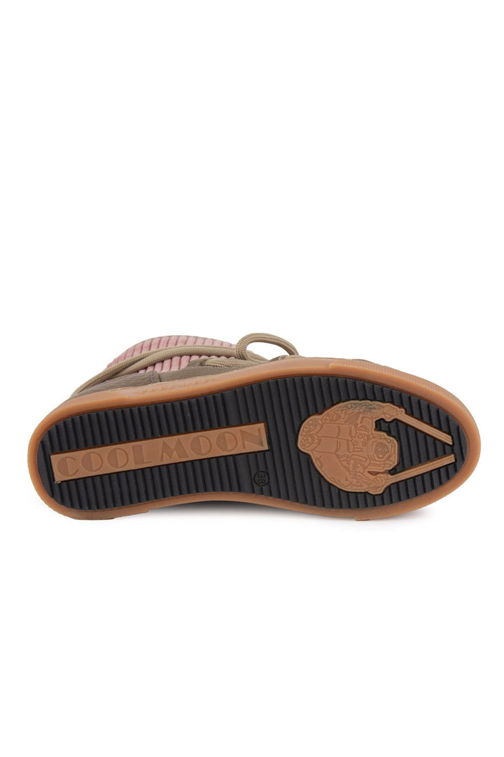 Cool Moon Sheepskin Women's Sneaker 355098  - Stone