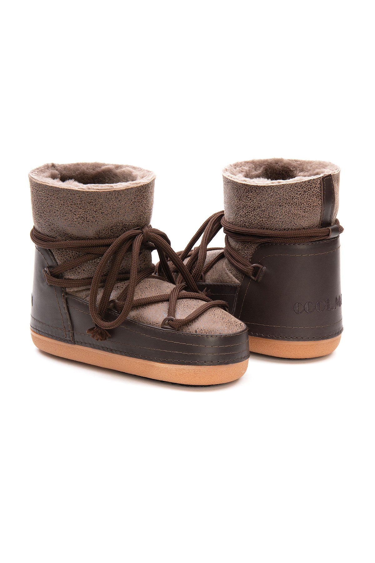 Cool Moon Annis Genuine Leather Printed Women's Snow Boots - Pegia
