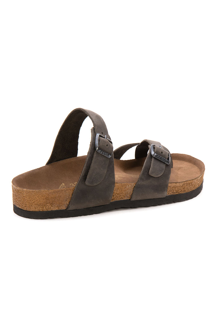 Pegia Sarnes Genuine Suede Women's Toe Loop Slides - Pegia