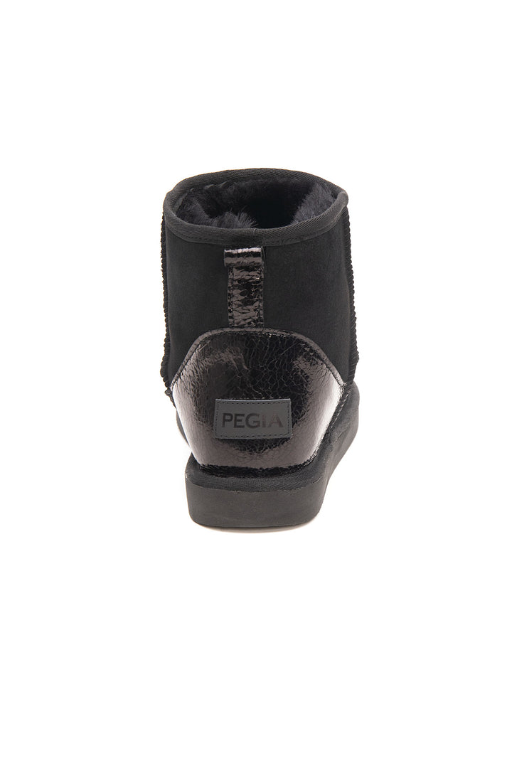 Pegia Jelsa Glossy Detailed Genuine Suede Women's Short Boots - Pegia