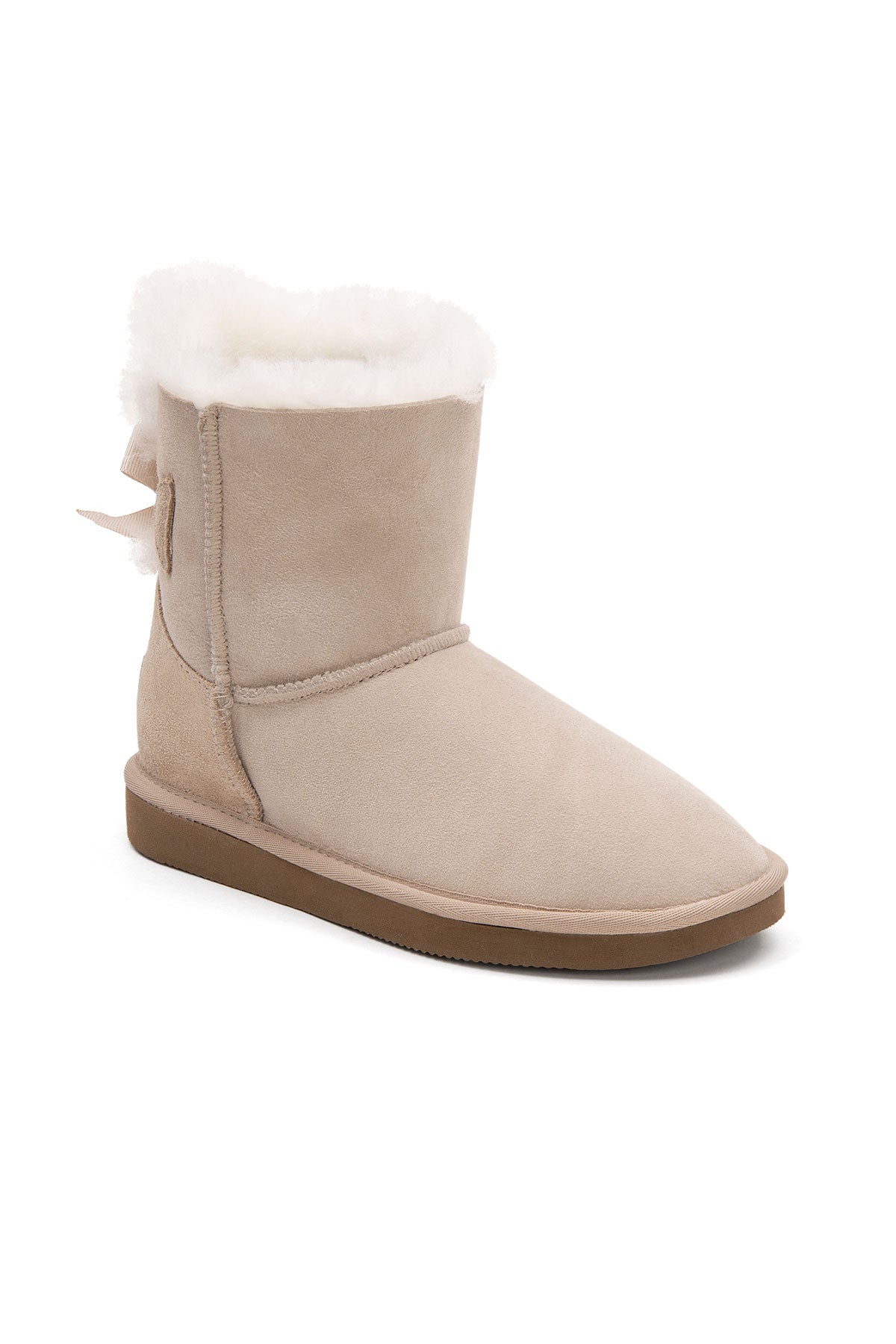 Pegia Lulea Genuine Suede Bow Detail Women's Boots - Pegia
