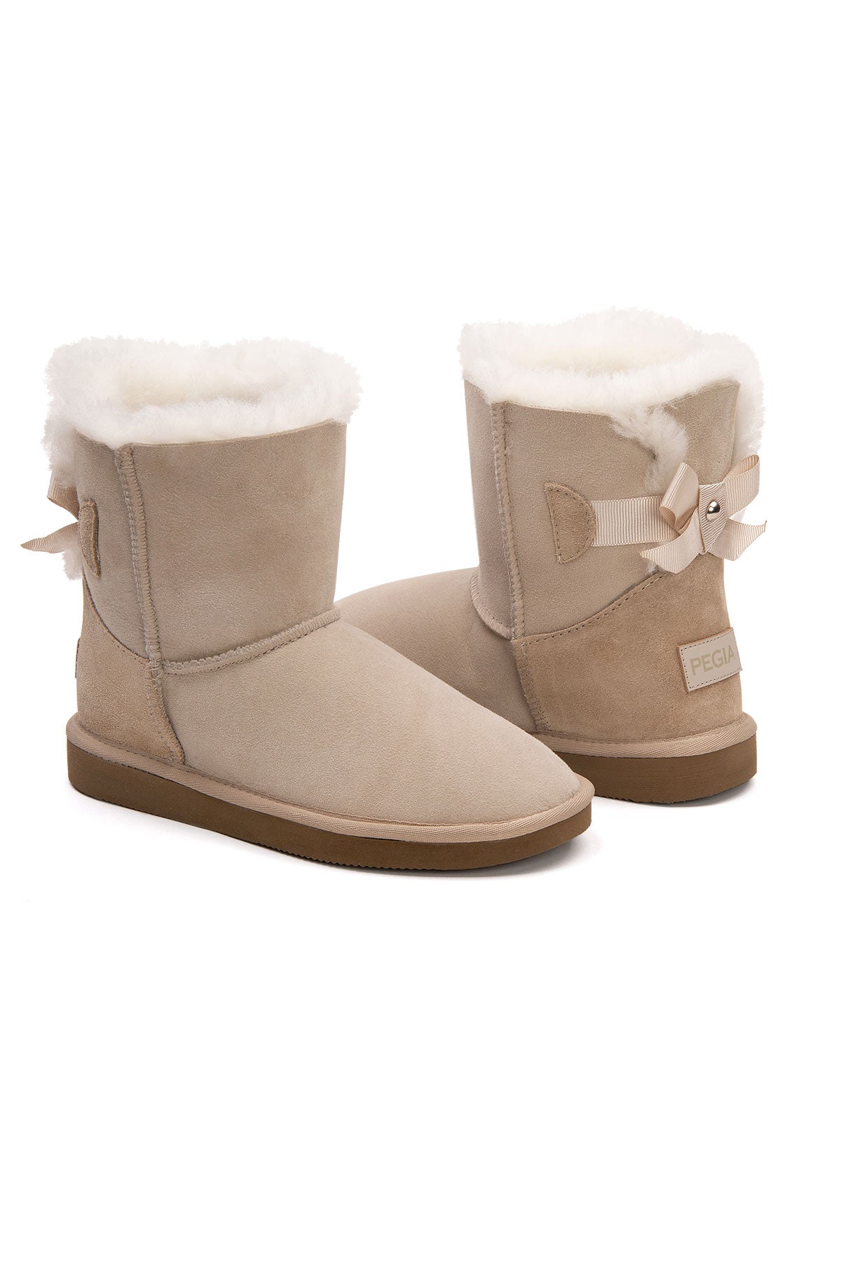 Pegia Lulea Genuine Suede Bow Detail Women's Boots - Pegia