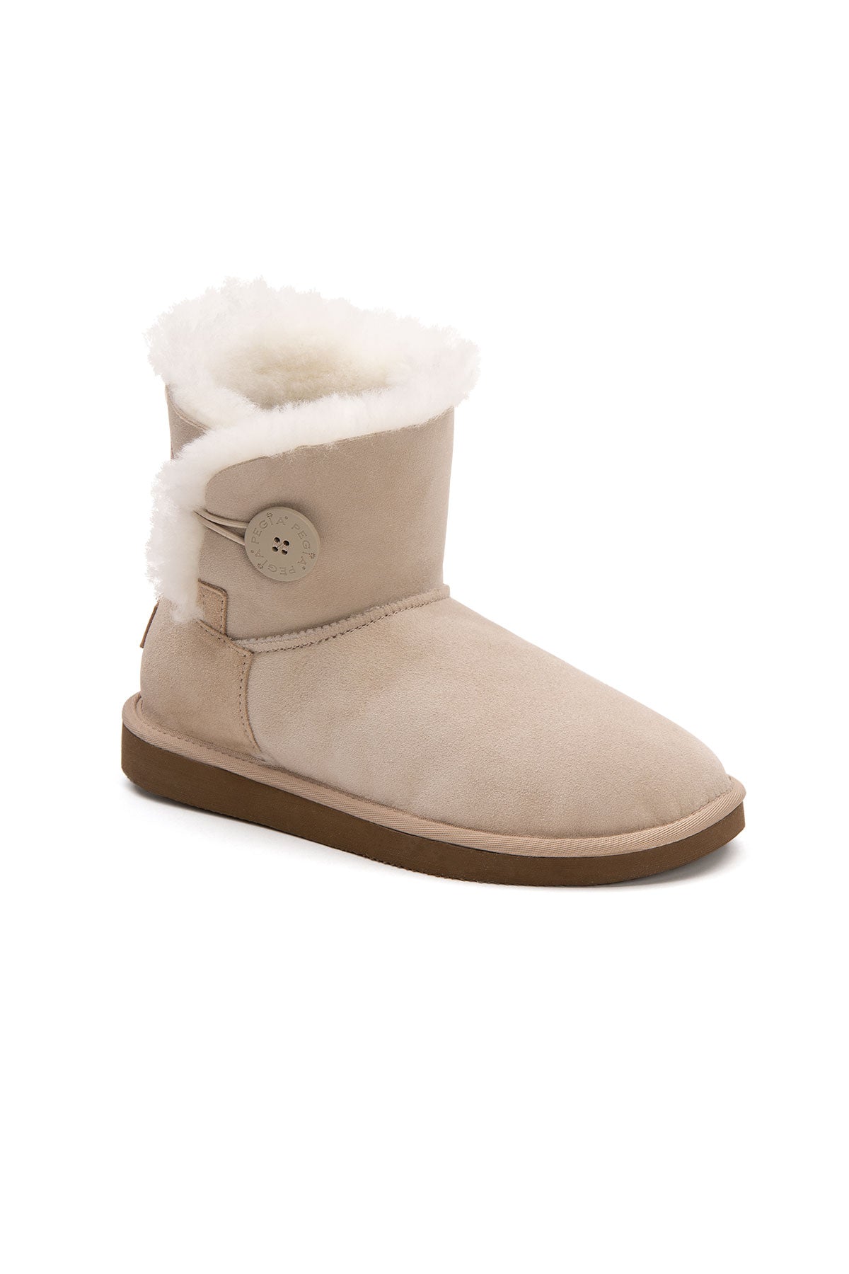 Pegia Moa Genuine Suede Button Women's Boots - Pegia