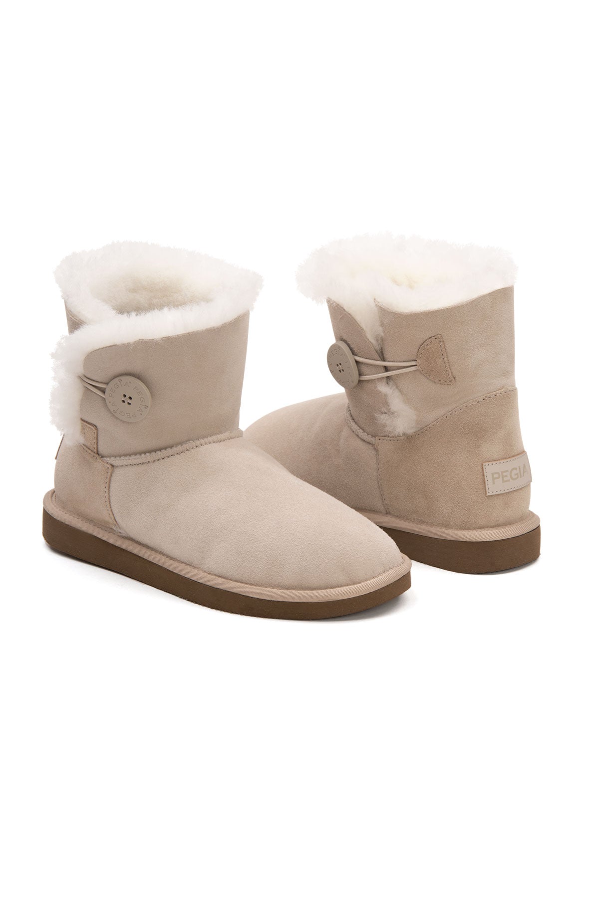 Pegia Moa Genuine Suede Button Women's Boots - Pegia