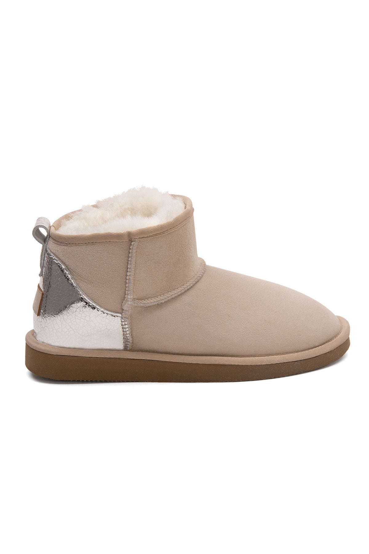 Pegia Jelsa Glossy Detailed Genuine Suede Women's Mini Boots - Pegia