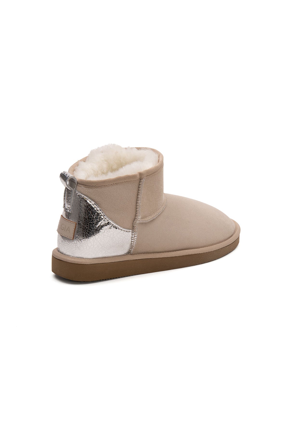 Pegia Jelsa Glossy Detailed Genuine Suede Women's Mini Boots - Pegia