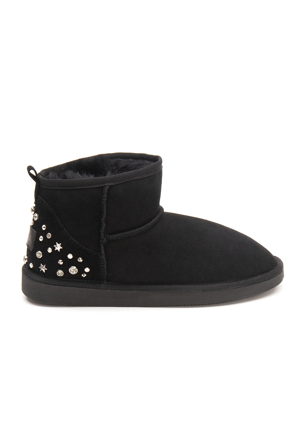 Pegia Masca Genuine Suede Jewel Detailed Women's Mini Boots - Pegia