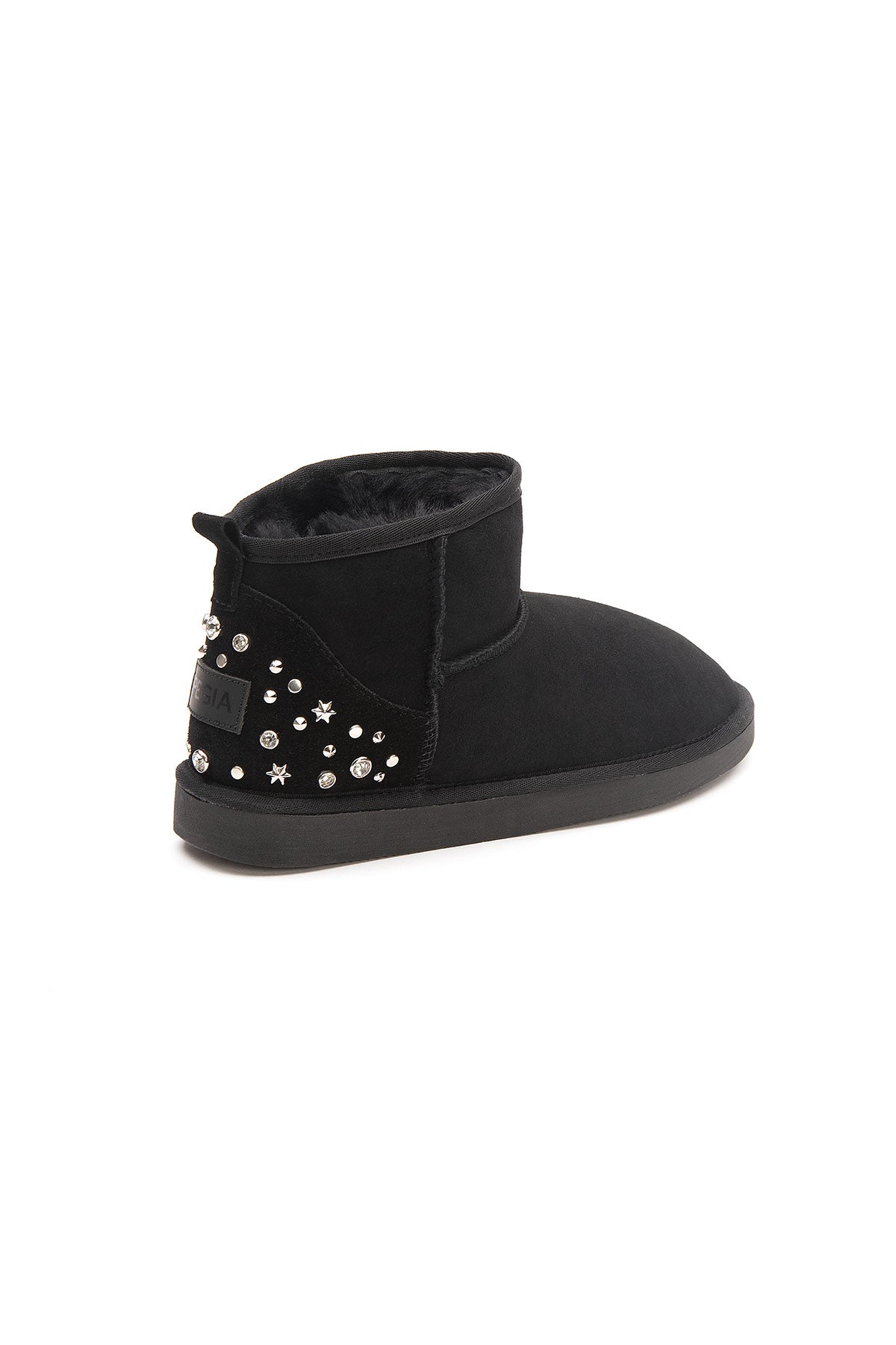 Pegia Masca Genuine Suede Jewel Detailed Women's Mini Boots - Pegia