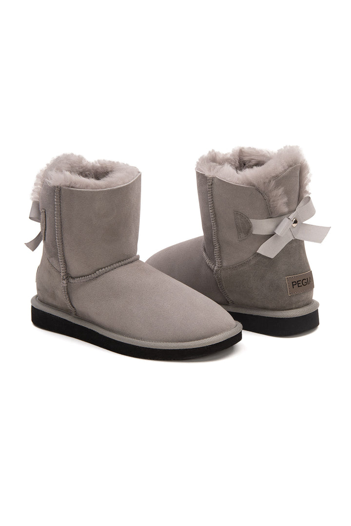 Pegia Lulea Genuine Suede Bow Detail Women's Boots - Pegia